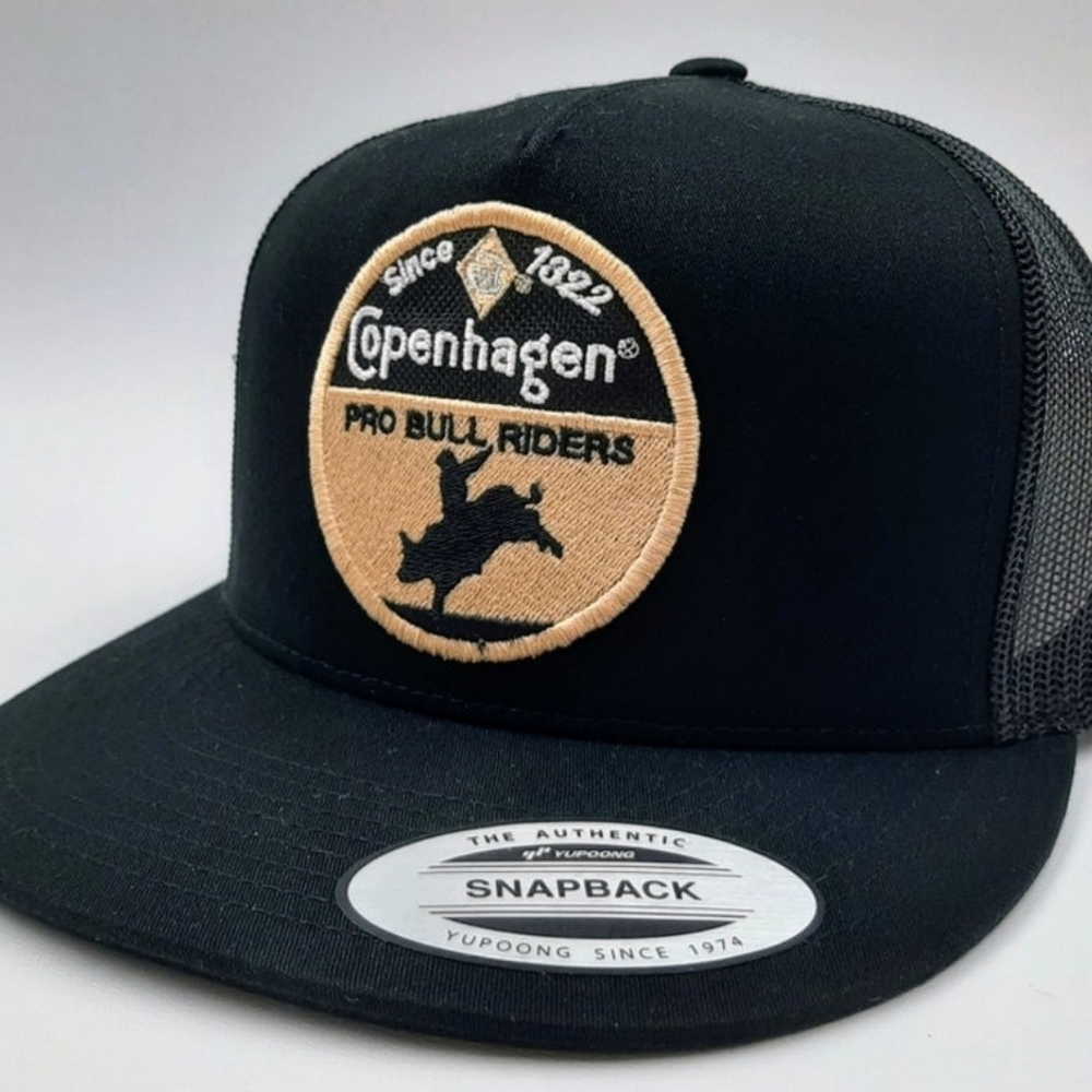 Copenhagen Chew Chaw Heritage Classic American Patch Trucker Hat Rodeo Bull Ride